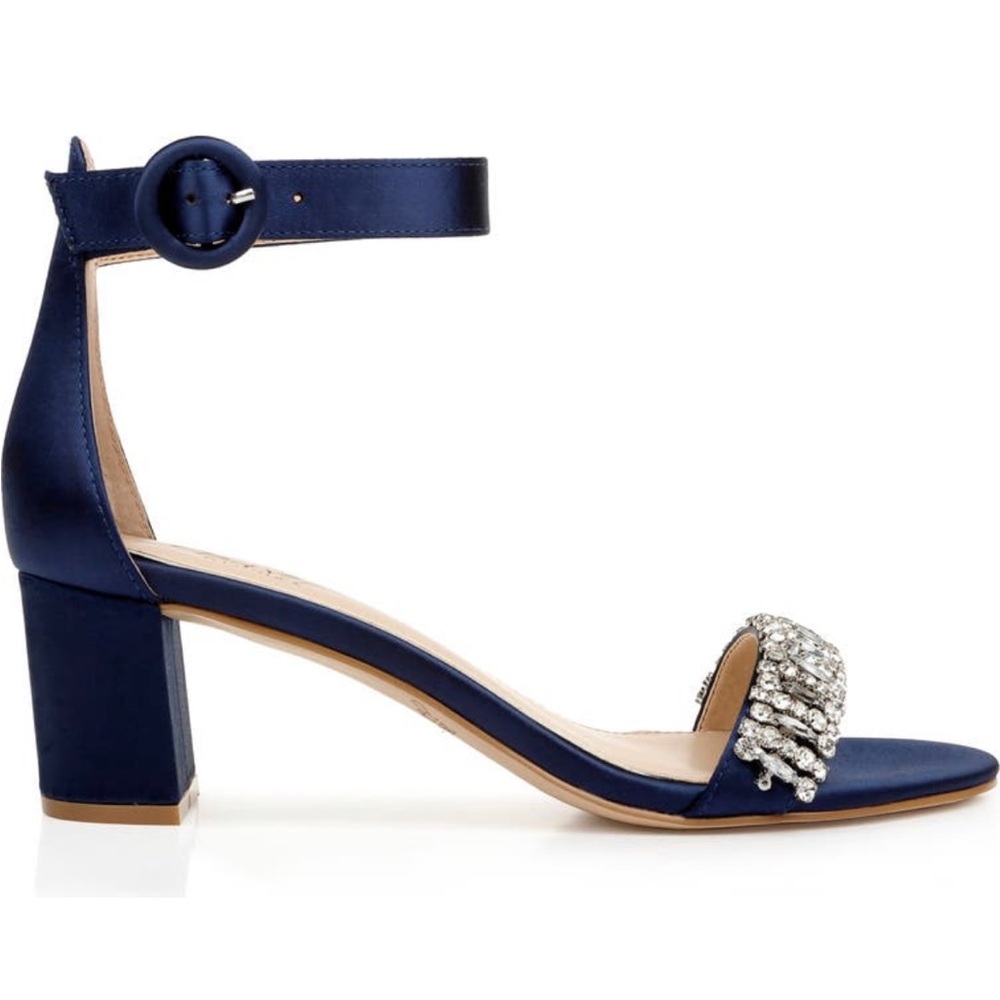 Jewel Badgley Mischa James Sandal, size 6 in Navy. - Picture 3 of 5